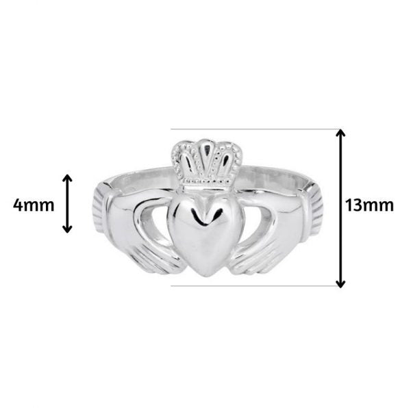 Fallers Jewellers Men’s Sterling Silver Claddagh Ring